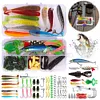 86Pcs/Set Lure Kit Metal Spinner Lures Soft Lure Minnow Hooks Simulation Bait