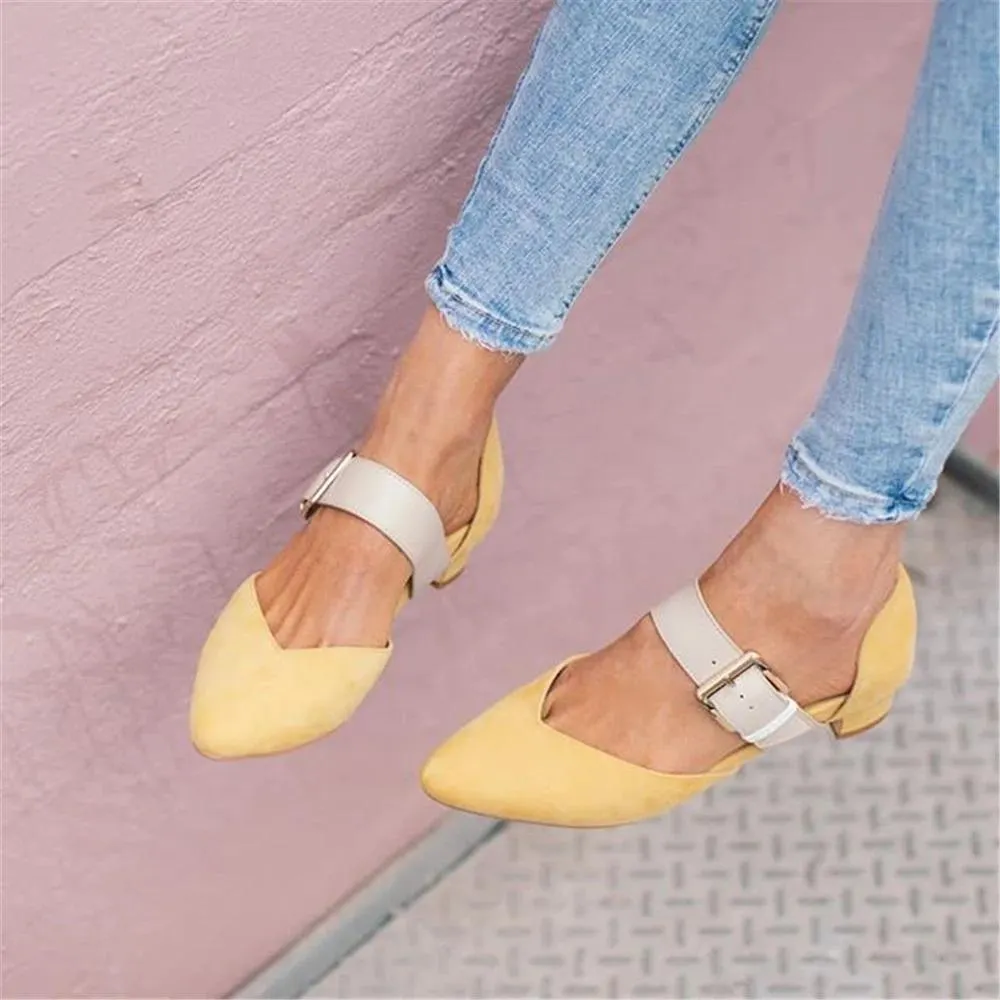 Women's Simple Buckle Casual High Heels