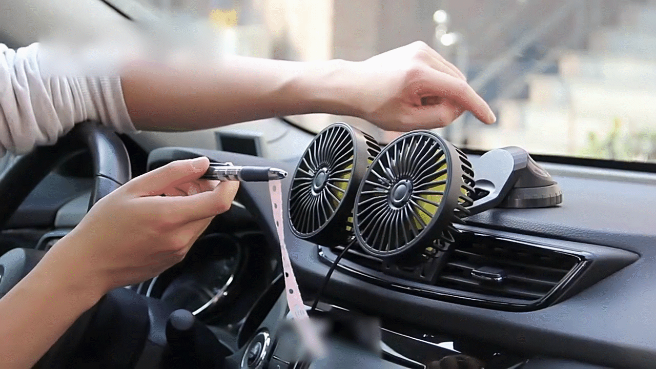 Car Operator Fan Newly Double Cooling Car Fan