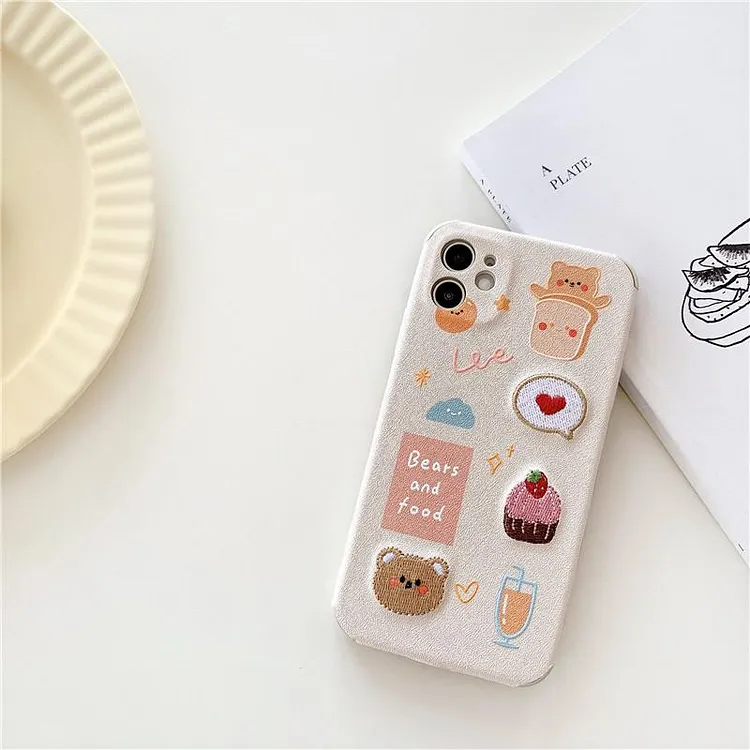 Embroidery Rabbit Case For iPhone
