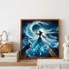 Fille Avec Des Vagues-Perceuse Ronde Peinture Diamant-40*40CM