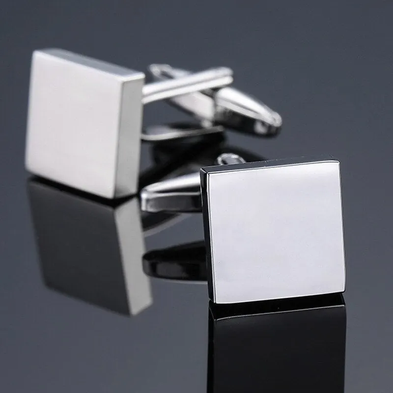 French Shirt Cufflinks Buttons High Quality Copper Material Laser Metal Men's Business Party High-grade Classic Cuff Link Unisex