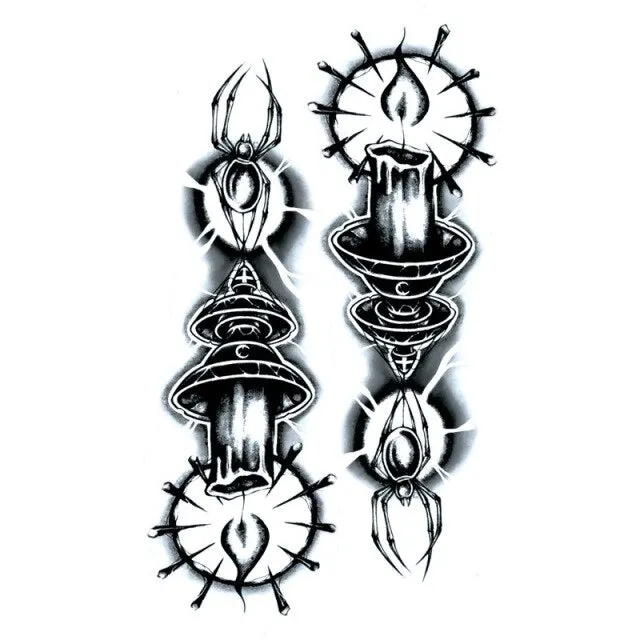 Waterproof Temporary Tattoo Stickers Butterfly Tiger Feather  Design Tattoo Children Black Body Art Fake Tattoos for Men Women