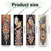 (US Local)8Pcs DIY Phoenix Diamond Painting Art Bookmarks with Crystal Pendants for Gift