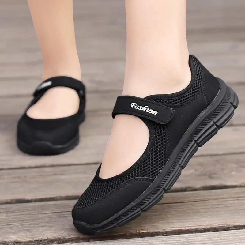 New Women Flats 2020 Spring Summer Ladies Mesh Flat Shoes Women Soft Breathable Sneakers Women Casual Shoes Zapatos De Mujer