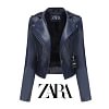 【ZARA】✨Elegancka sk&oacute;rzana kurtka damska, stylowa i wygodna na każdą okazję.