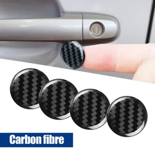 Dronehint 4Pcs Universal Carbon Fiber Car Parts Door Handle Lock Keyhole Sticker Protector (For: Acura) Parts