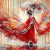 (US Local)Paint By Numbers Kit On Canvas DIY Oil Art Girl Picture Home Wall Decor40x40cm