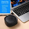 USB Speakerphone Microphone, Conference Speaker Omnidirectional Computer Mic, with 360&ordm; Voice Pickup, Touch-Sensor Buttons for Mute/unmute, Streaming, Call Speaker Skype, Webinar, Interview - Black