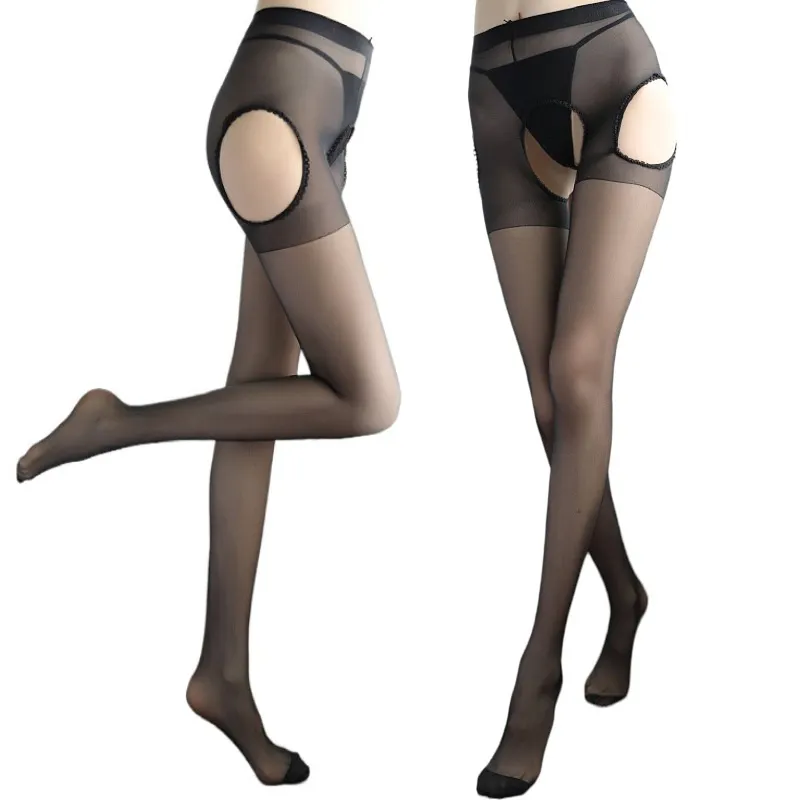 Brownm Four Sides Of The Open Stalls Sexy Stockings Core Silk Free Off The Trousers Empty Pantyhose Women Bottom Socks