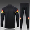 2024 Germany Half-Pull Training Suit Black Football Shirt 1:1 Thai Quality