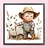 Cowboy Kid - 11CT Stamped Cross Stitch 40*40cm/15.75*15.75in