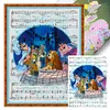 (Big Size) Lady And The Tramp Sheet Music - 11CT Stamped Cross Stitch 50*65cm/19.69*25.59in