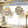2pcs DIY Diamond Painting Butterfly Wind Chimes Crystal Window Suncatcher Craft Set Birthday Gifts Home Garden Decor