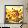 Sunflower Pikachu-11CT Stamped Cross Stitch 40*40cm/15.75*15.75in