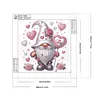>SALE<5D DIY Partial Special Shaped Drill Diamond Painting Heart Gnome Decor 30x30cm