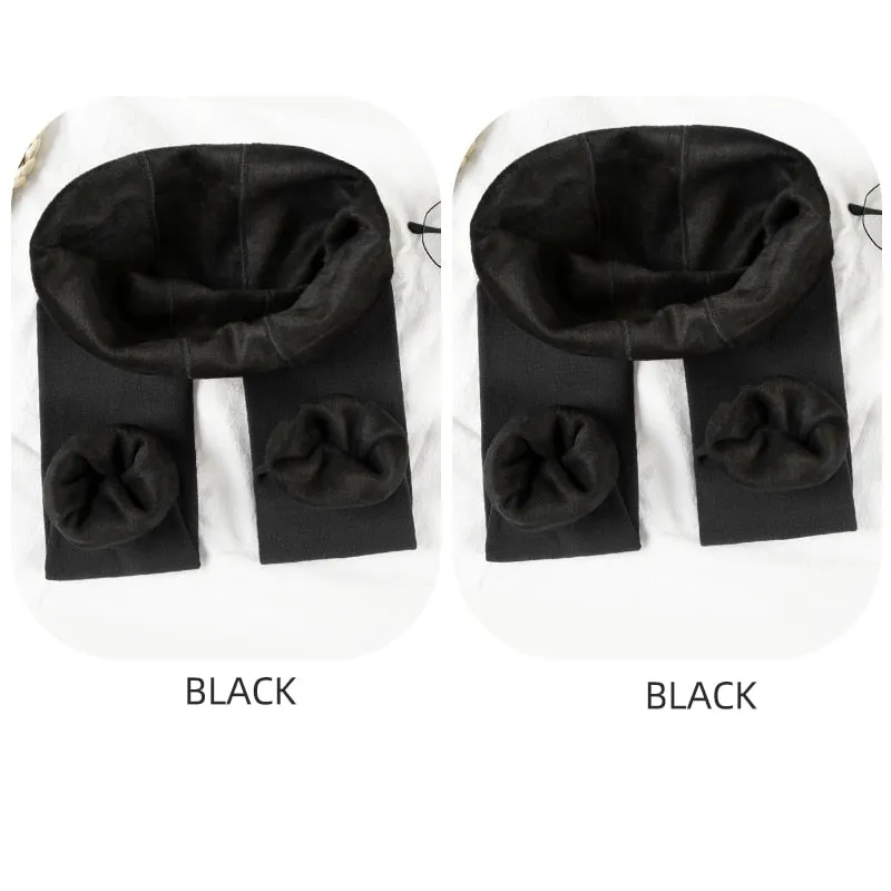 ATHVOTAR 2 Pcs Winter Warm Leggings Women Velvet Thick Leggings Push Up High Waist Skinny Thermal Leggings Women
