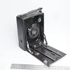 Large Format Leather Cavity Folding Camera Old Antique Collection Art Ornaments