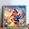 Princess Belle And Stitch - 11CT Stamped Cross Stitch - 40*40cm - Disney