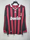 2009/2010 Retro Long Sleeve AC Milan Home Football Shirt 1:1 Thai Quality love fball