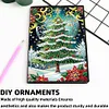 (US Local)Christmas Tree A5 Size Diamond Painting Notebook Set with 4Pcs Bookmark Gift