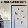 (US Local)6PCS  Xmas DIY Crystal Refrigerator Magnet for Decor (Christmas Snowman)