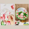 DIY Lotus -Ornaments Enamel Painting 30*30CM