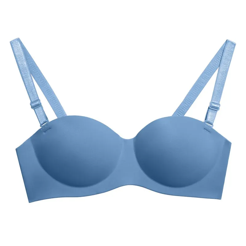 Seamless Push Up Bra Women Brassiere Sexy Underwear Wirefree Bralette Female Lingerie Intimates Bras Macaroon Solid Color