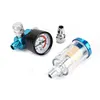 1/4inch Thread Spray Gun Air Regulator Gauge +In-line Oil Water Separator Filter
