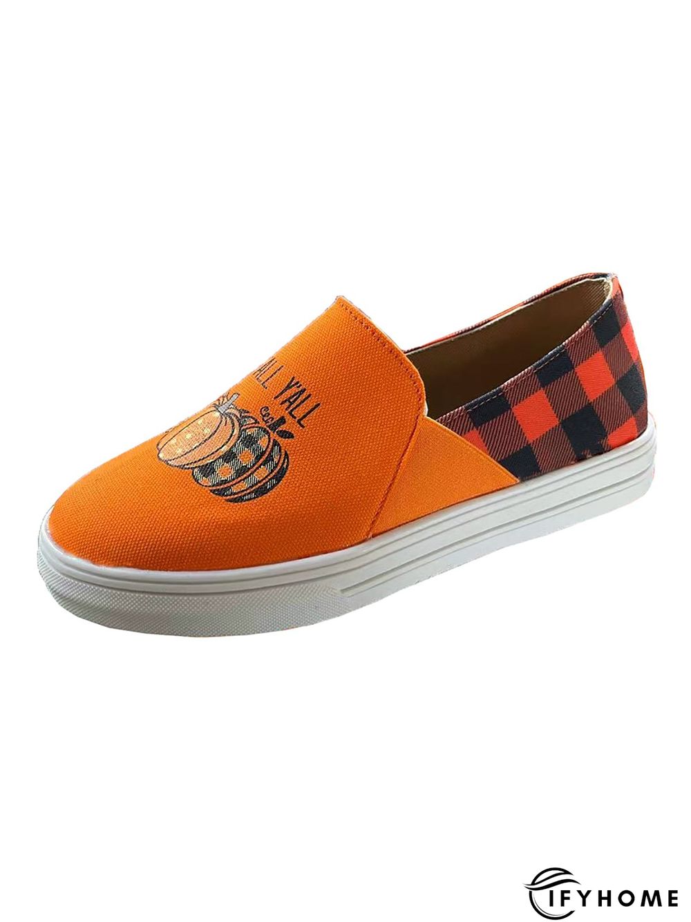Halloween Pumpkin Patchwork Flat Shoes | IFYHOME
