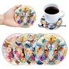 [Upgrade]4Pcs Acrylic Special Shape Bull Head DIY Waterproof Diamond Painting Coaster
