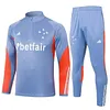 Joyfball 2024/2025 Cruzeiro Half-Pull Training Suit Grey Football Shirt 1:1 Thai Quality