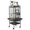 [US Local Warehouse] 60 Inch Large Bird Cage with Play Top and Rolling Stand Metal Parakeet Cage