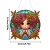 >SALE<Double Sided Special Shape Cute Girl Diamond Painting Hanging Pendant for Wall