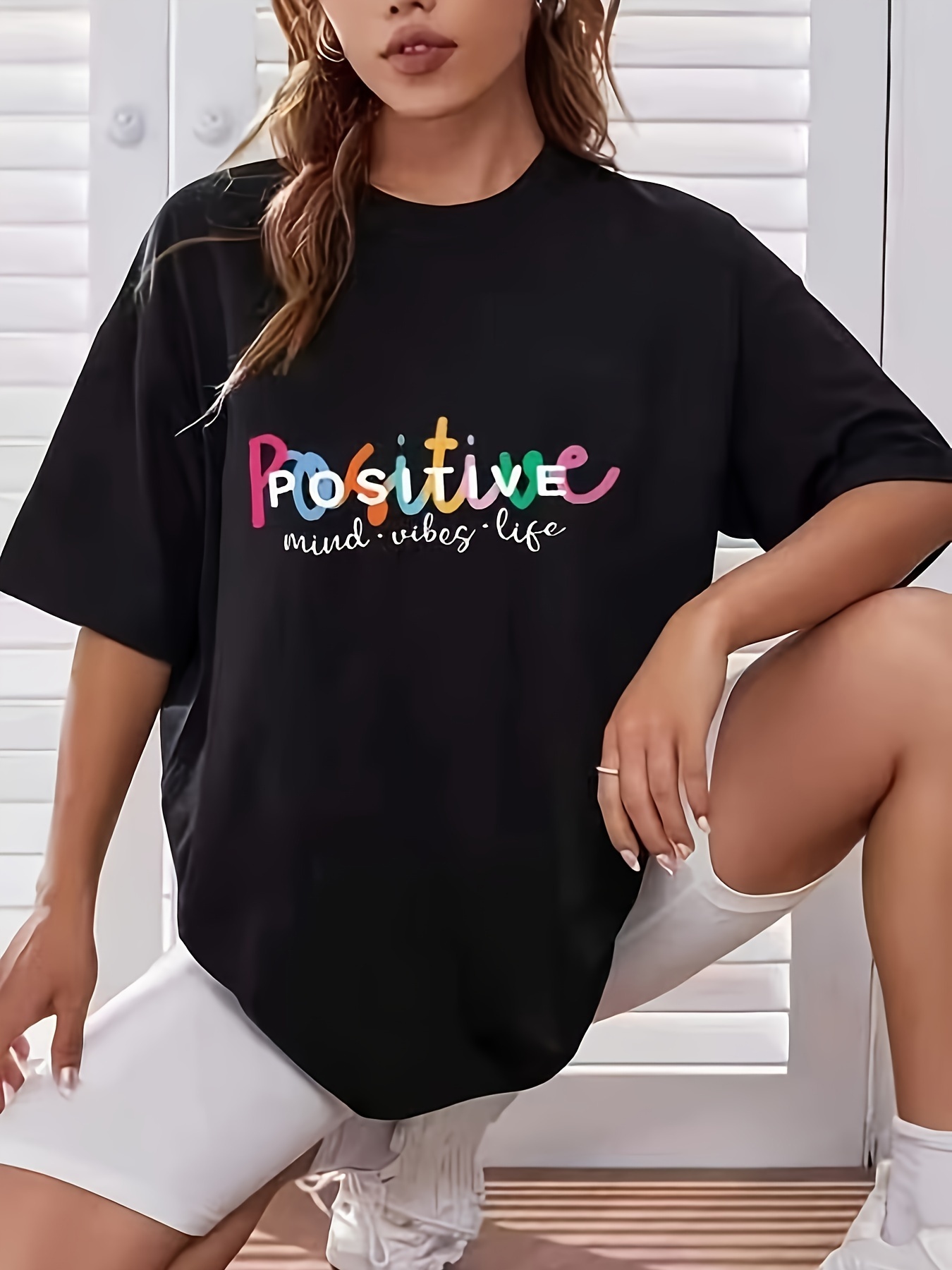 Vibrant Graphic Tee - Women's Casual Short Sleeve Round Neck Sports T-Shirt For Running Workout Summer - Activewear For Fitness Enthusiast | IFYHOME