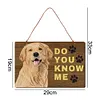 >SALE<DIY Diamond Painting Dog Wooden Wall Plaque Sign Wood Plate Hanging (MBP05)