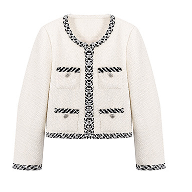 MERUMOTE Women's New Autumn Wool Tweed Top-MERUMOTE