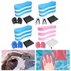 Swim Training Pull Buoy Adjustable Strap Hand Paddles 5-Layer Pull Buoy for Pool