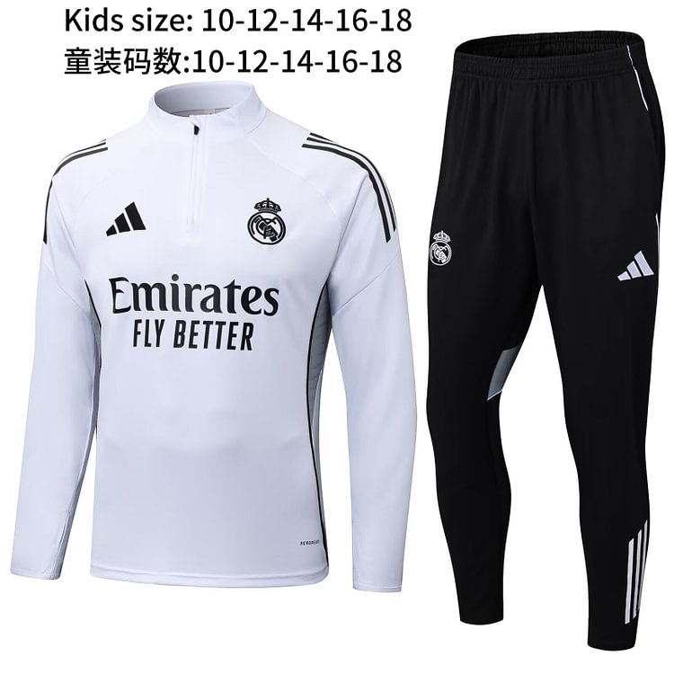 2025-26 Real Madrid White Suit - Children's Version