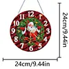 (US Local) DIY Xmas Diamond Painting Ornament with Clock Function Creative Craft