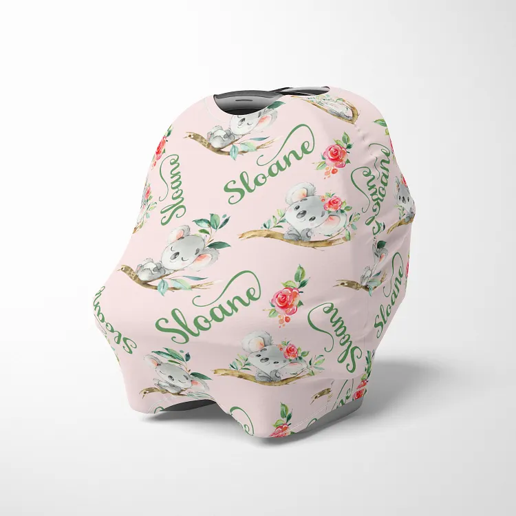 Personalized Baby Koala Car Seat Canopy| Canopyl81
