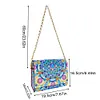 (US Local)DIY Mandala Diamond Art Wooden Coin Pouch with Chain 5D Diamond Painting Purse