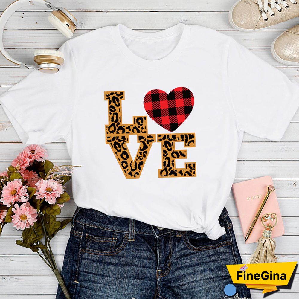 T-shirts Women Love Geometric Trend Style 90s Spring Summer Tshirt Top Lady Print Clothes Graphic Female Tee T-Shirt