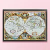 (Big Size)[Brand]World Map - 11CT Stamped Cross Stitch - 90*66cm - Still Life