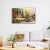 (Big Size)Riverside Cottage-Stamped Cross Stitch 11CT 43*60cm/16.93*23.62in