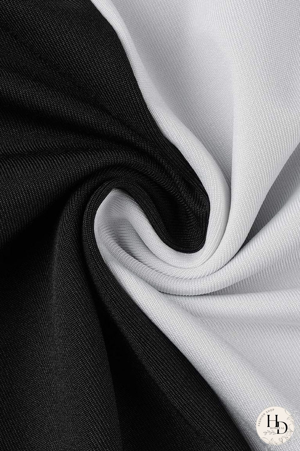 Black And White Casual Solid Bandage Patchwork V Neck Straight Plus Size Dresses