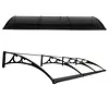 [US Local Warehouse] Awning for Door Entrance 118x39 Inch Rain & Snow Protection Window Awning Door Canopy with Aluminum Alloy Bracket Overhead Modern Polycarbonate Cover for Patio/Porch/Deck