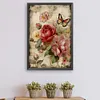 Vintage Butterfly Peonies-Paint by Numbers Acrylic Painting 40*60CM(Poster style）