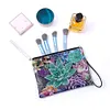 DIY Diamond Art Cosmetic Bag Flowers PU Women Clutch Kit