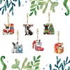 (US Local)6PCS  Christmas Dogs DIY Diamond Painting Keychain Diamond Art Keyrings